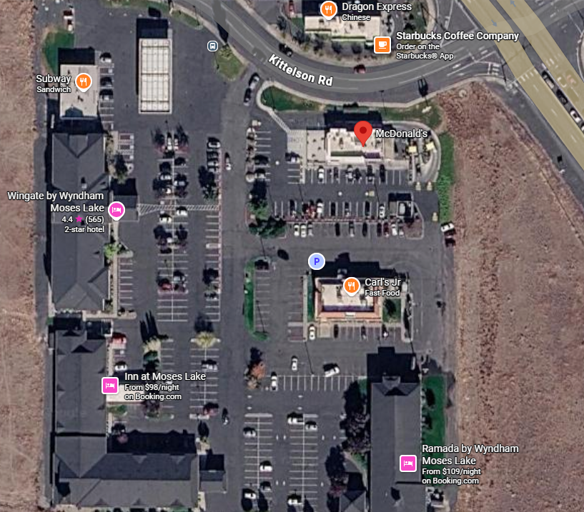 Moses Lake Group 1 pickup map
