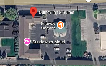 Quincy Inn & Suites pickup map